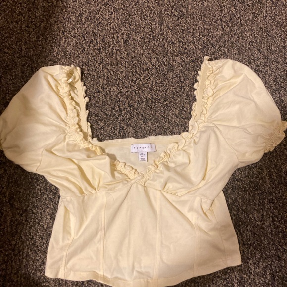 Rouched Floral Top Shop Blouse - Picture 1 of 3